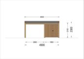 Carport  mit Schuppen und Seitenwand NOVA-F , 4.9x5.6 m – Bild 7