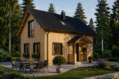 Wohnhaus ERNI (66mm + Holzverschalung, Isoliert) 70 m²