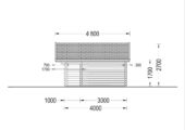 Premium Gartenhaus  CLAUDIA (44-66mm) 28m², 7x4m – Bild 10