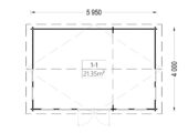 Gartenhaus DORA, 6x4 m, 24 m² – Bild 3