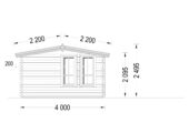 Gartenhaus DORA, 6x4 m, 24 m² – Bild 2