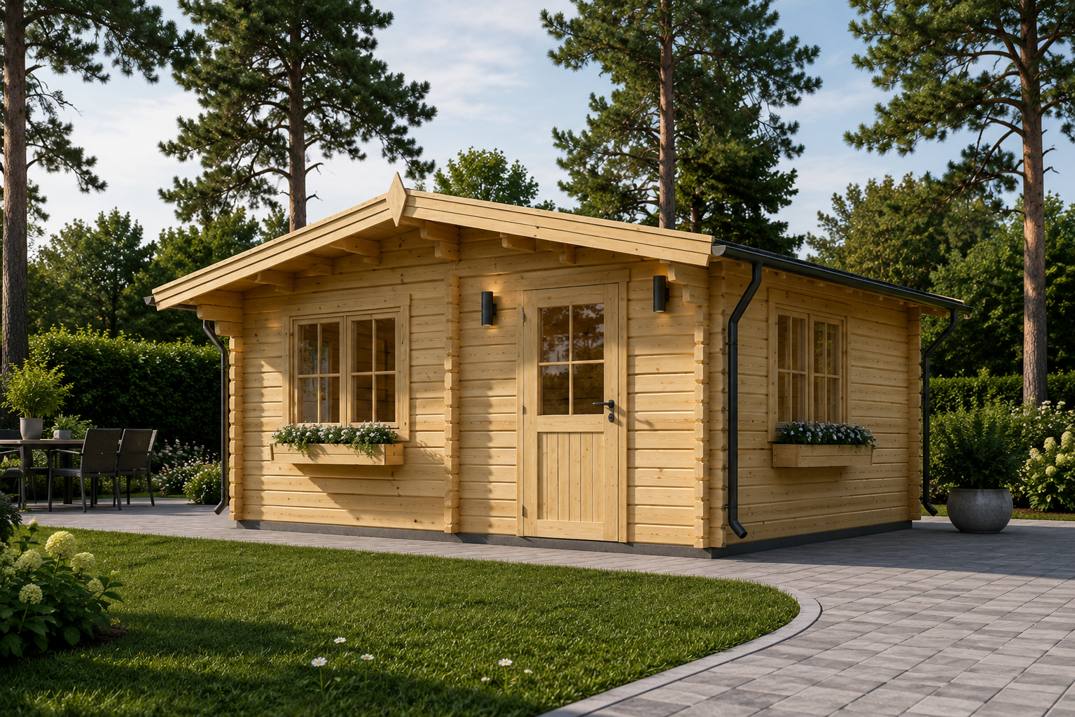 Donau4.png Premium Gartenhaus Donau,4x3m, 12m² – Bild 1