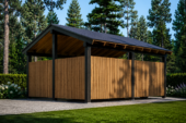 Doppelcarport SANDRA+ mit Seitenwand · 6 × 6 m – Bild 3