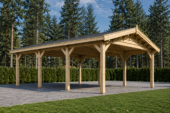 Doppelcarport aus Holz CLASSIC, 6x6 m, 36 m²