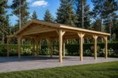 Doppelcarport aus Holz CLASSIC, 6x6 m, 36 m² – Bild 2