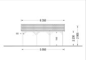 Doppelcarport aus Holz CLASSIC, 6x6 m, 36 m² – Bild 8