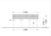Doppelcarport aus Holz CLASSIC, 6x6 m, 36 m² – Bild 6