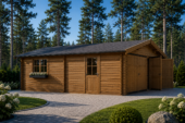 Doppelgarage aus Holz (44mm), 6x8 m, 48m² – Bild 5