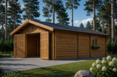 Doppelgarage aus Holz (44mm), 6x8 m, 48m² – Bild 2