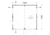 Doppelgarage aus Holz TWIN (44mm) 6x6m, 36m² – Bild 5