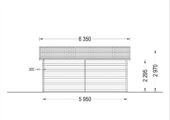 Doppelgarage aus Holz TWIN (44mm) 6x6m, 36m² – Bild 7