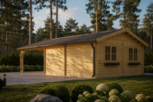 Doppelgarage (44 mm) 6x6m mit Carport 3x6m, 54m² – Bild 2