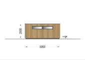 Holzgarage mit Flachdach Plus (34mm + Holzverschalung), 8x6m, 48m² – Bild 8