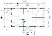 Blockbohlenhaus DORIS (Extra Isoliert, 44+44 mm) · 63 m² mit Terrasse – Bild 6