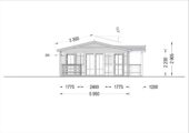 Blockbohlenhaus DORIS (Extra Isoliert, 44+44 mm) · 63 m² mit Terrasse – Bild 7