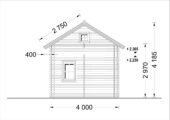 Blockbohlenhaus DORNBIRN (44+44 mm · Extra Isoliert) · 20 m² + 16 m² Schlafboden – Bild 9