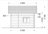 Blockbohlenhaus DORNBIRN (44+44 mm · Extra Isoliert) · 20 m² + 16 m² Schlafboden – Bild 10
