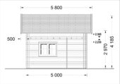 Blockbohlenhaus DORNBIRN (44+44 mm · Extra Isoliert) · 20 m² + 16 m² Schlafboden – Bild 8