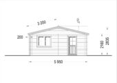 Gartenhaus Donau (44+44mm) 6x6m, 36m² Isoliert – Bild 7