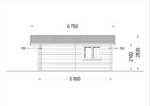 Gartenhaus Donau (44+44mm) 6x6m, 36m² Isoliert – Bild 8