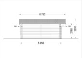 Gartenhaus Donau (44+44mm) 6x6m, 36m² Isoliert – Bild 10