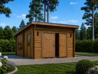 Holzgarage mit Flachdach (44 mm), 3.6x5.4 m, 20 m²