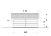 Einzelgarage (44mm) 4x6m mit Carport 3x6m – Bild 9
