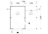 Einzelgarage (44mm) 4x6m mit Carport 3x6m – Bild 6