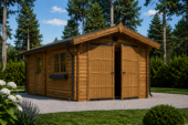 Einzelgarage aus Holz (44 mm), 3.2x5.2m, 16 m² – Bild 2