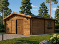 Einzelgarage aus Holz (44mm), 5x6m, 30m²