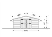 Einzelgarage aus Holz (44mm) 6x6m, 36m² – Bild 7