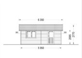 Einzelgarage aus Holz (44mm) 6x6m, 36m² – Bild 8