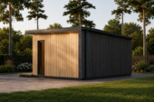 Gartenhaus EMIL (34 mm + Holzverschalung, Isoliert), 5×5 m – 25 m² – Bild 4