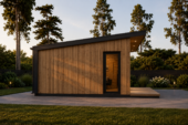 Gartenhaus EMIL (34 mm + Holzverschalung, Isoliert), 5×5 m – 25 m² – Bild 2