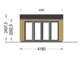Gartenhaus ERMONES (34mm + Holzverschalung), 4x3m, 12m² – Bild 8