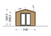 Gartenhaus ERMONES (34mm + Holzverschalung), 4x3m, 12m² – Bild 9
