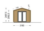 Gartenhaus ERMONES (34mm + Holzverschalung), 4x3m, 12m² – Bild 11