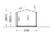 Gartenhaus ERMONES (34mm + Holzverschalung), 4x3m, 12m² – Bild 7