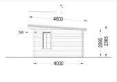 Gartenhaus aus Holz EBENSEE, 5x4 m, 20 m² – Bild 8