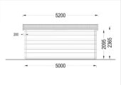 Gartenhaus aus Holz EBENSEE, 5x4 m, 20 m² – Bild 9