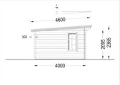 Gartenhaus aus Holz EBENSEE, 5x4 m, 20 m² – Bild 5