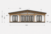 Holzwohnhaus Florenz Isoliert, 66 mm + Holzverschalung, 84 m² – Bild 8