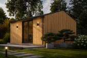 Gartenhaus ELSA (34 mm + Holzverschalung), 5x5m, 25m² Isoliert – Bild 5