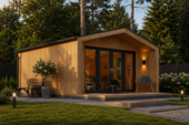 Gartenhaus ELSA (34 mm + Holzverschalung), 5x5m, 25m² Isoliert – Bild 2