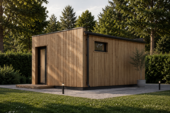 Gartenhaus PREMIUM (34mm + Holzverschalung), 7.5x4m, 30m² – Bild 2