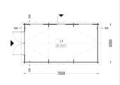 Einzelgarage aus Holz (44 mm), 4x7.5 m, 30 m² – Bild 8