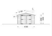 Einzelgarage aus Holz (44 mm), 4x7.5 m, 30 m² – Bild 9