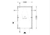 Holzgarage mit Flachdach (44 mm), 3.6x5.4 m, 20 m² – Bild 6