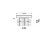 Holzgarage mit Flachdach (44 mm), 3.6x5.4 m, 20 m² – Bild 10