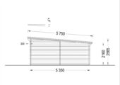 Holzgarage mit Flachdach (44 mm), 3.6x5.4 m, 20 m² – Bild 9